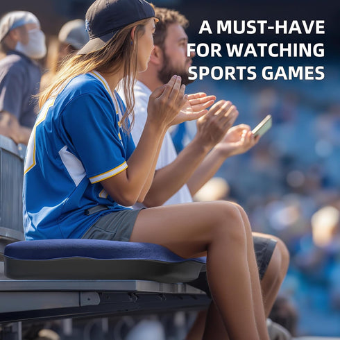 Stadium Bleacher Seat with Foam-Backed Support Extra-Wide Bleacher Chair with High-Density Padded CushionPortable