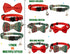 Breakaway Collar for Cats with Bell, Bowtie Floral Bow Detachable Adjustable Safety Puppy 2pcs Christmas-A