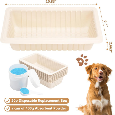 20-Pack Pet Loo Pee-Pod Refills with Sponge Compatible with PetSafe Portable Dog Potty, Dog Litter Box Disposable Potty