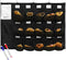 Get Out! Dugout Organizer for Helmets, Gloves, Bats - 15 Pocket Baseball Coaching Accessories with 7 Hooks