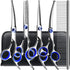 TINMARDA Professional 6 in1 Dog Grooming Scissors Kit, Titanium Coated Dog Scissors for