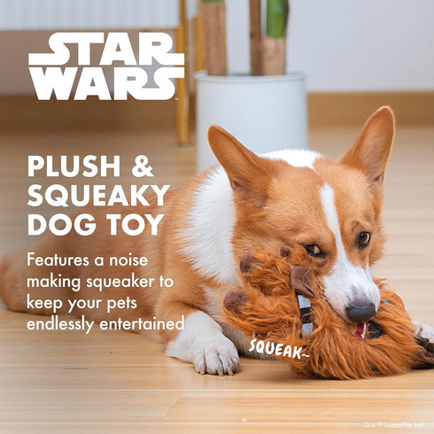 Star Wars for Pets Chewbacca Reindeer Squeaky Dog Toy, Soft Plush Holiday Toy, Small Dog Toy 6 Inch