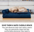 Furhaven Orthopedic Dog Bed for Large/Medium Dogs, Removable Bolsters & Washable Cover, Plush Velvet L Shaped Chaise,