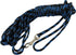 Dogs My Love Braided Nylon Rope Dog Leash, Black/Blue, 15-Feet/30-Feet, 1/4" Diameter Training Lead