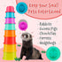 8PCS Chinchilla Playset SKYWHALE Bunny Toys, Stacking Cups for Rabbits, Stackable Plastic Pet Nesting Snack Container