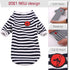 DENTRUN Breathable Hairless Cats Shirt, Adorable Stripe Vest Pajamas Jumpsuit, Soft & Skin-Friendly Daily Wear