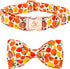 Elegant Little Tail Dog Collar with Bow - Fall Halloween Pumpkin Bow for X-Small Puppies