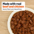 13.2 oz (Pack 12) Amazon Basics Wet Dog Food, Cuts in Gravy Filet Mignon Flavor, Made with Real Chicken and Beef, can