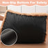 Bedfolks Waterproof Dog Crate Bed, Plush with Removable Washable Cover, Faux Fur for Extra Large Dogs, 41"x27", Solid