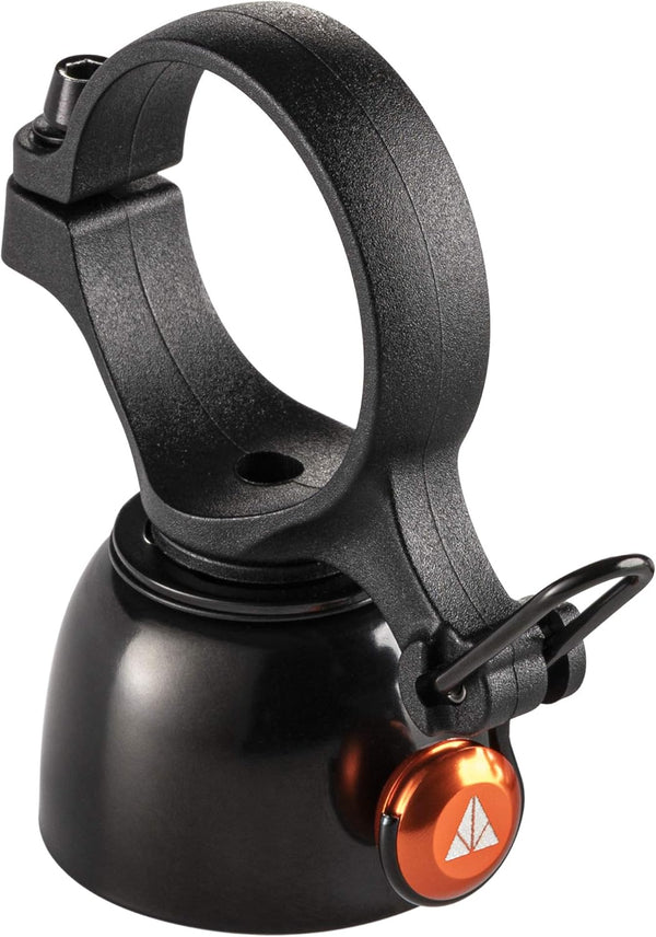 Granite Cricket Mountain Bike Bell, Single-Strike and Constant Cowbell Modes for 22.2mm to 35mm Handlebars