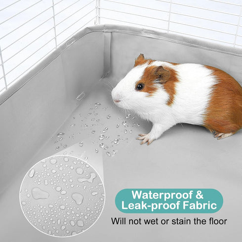 Guinea Pig Cage Liner, Waterproof Bedding with Tarp Bottom for C&C Grids, 47 * 24 inches for Guinea Pig and Bunny
