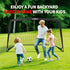 2 Set Kids Soccer Goals for Backyard with Training Equipment, Portable Foldable Practice Nets with Ball, Dice & Mat
