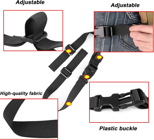 XTACER Adjustable Backpack Chest Strap, Sternum Strap Chest Belt with Buckle (Pack of 4)