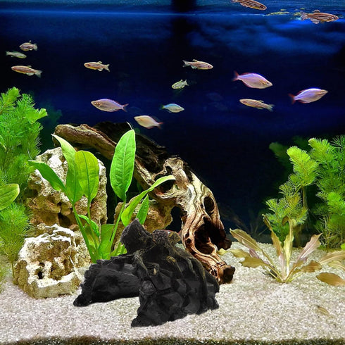 DELURA House Hideout Cave Decorative Amphibians Basking Shrimp Short Lizard Lizards Caves Shelf and Breeding Landing