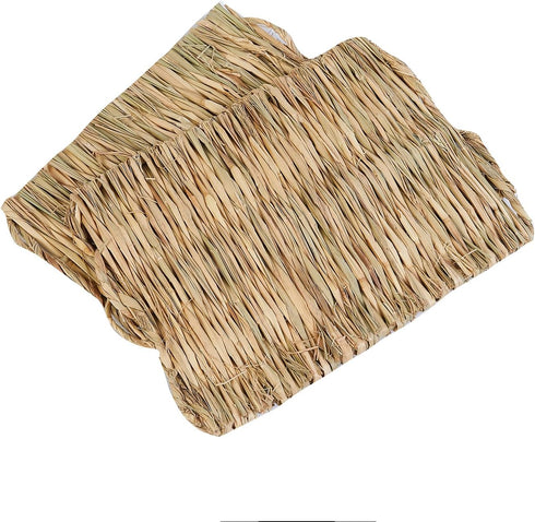 Tcrogsciss Natural Grass Woven Mat Rabbit Mat for Small Animal Bunny Bedding Nest