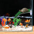2 Pcs Medium Turtle Basking Platform Ramp with 6 Pcs Artificial Plastic Aquarium Plants for Small Reptile