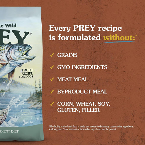 Taste of the Wild Prey Real Meat High Protein Turkey Limited Ingredient Dry Dog Food, Grain-Free Recipe, 8lb