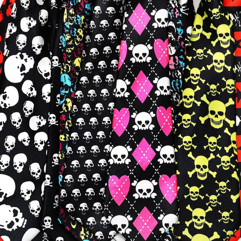 10pcs Skull Large Dog Neck Ties - Handmade Festival Dog Ties for Medium Large Dogs, Holiday Accessories