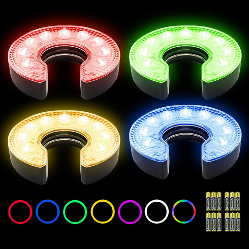 KINGTOP LED Golf Hole Lights, Light Up Night Golf, EZ Install Glow Lamp for Backyard Putting Green
