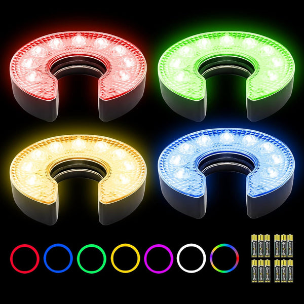 KINGTOP LED Golf Hole Lights, Light Up Night Golf, EZ Install Glow Lamp for Backyard Putting Green