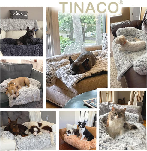 Couch Cover for Dogs/Cats, Luxurious Waterproof Bed Mats for Pets, Nonskid Bottom, Perfect for Dog Crate or Car (Desert