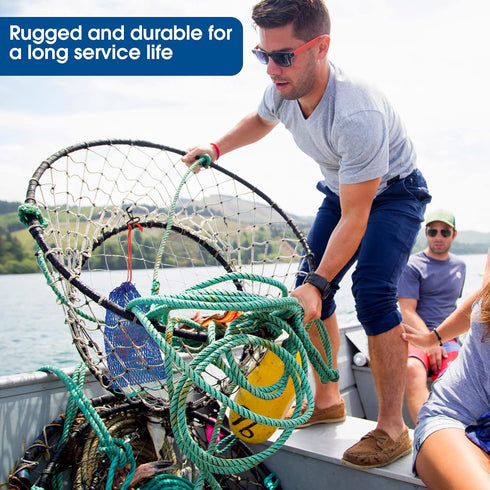 Honoson 6 Pcs Crab Trap Bait Bags with Locker Portable Fish Trap Outdoor Sports Style Crab Snare Mesh Bait Traps Shrimp