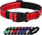 Reflective Dog Collar, Padded Soft Neoprene, Quick Release Basic Collars for Small Dogs, Red for Girl or Boy