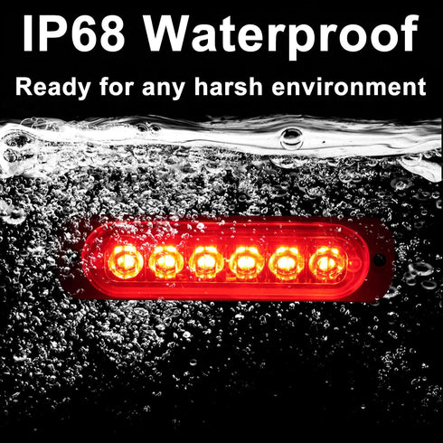 LED Marine Courtesy Boat Interior Lights, IP68 Waterproof, Surface Mount for Deck, Cabin, Cockpit, Dinghy, Kayak, 10Pcs