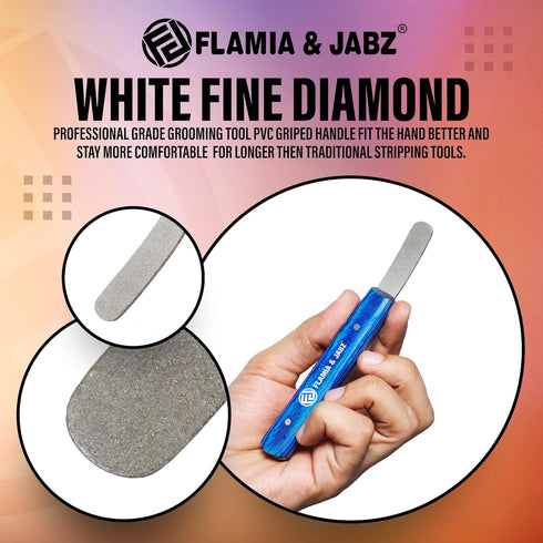 Stripping Metal Stone Diamond Edged for Dogs, Cats & Pets with Wooden Grip (2 Piece Pack of Coarse & Fine)