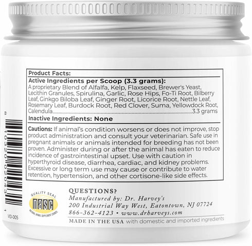 Dr. Harvey's Golden Years Geriatric Herbal Supplement for Senior Dogs, 7 Oz
