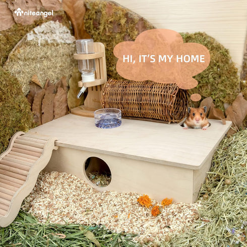 Lemmings (6-Room Niteangel Multi-Chamber Hamster House Maze: - Multi-Room Hideouts & Tunnel Exploring Toys for Hamster