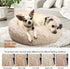Small Dog Bed, Calming Anti-Anxiety Bed for Small Medium Large Dogs, Machine Washable, Beige