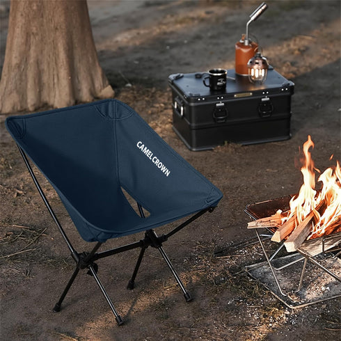 Backpacking CAMEL CROWN Portable Camping Chair Folding Compact Lawn Lightweight Chair with Carry Bag for Outdoor Hiking
