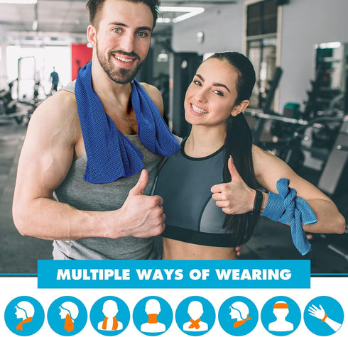 Honoson 20 Packs 40" 12" Cooling Towel, x Ice Towel for Neck and Face Microfiber Breathable Sport Sweat Rag for Gym