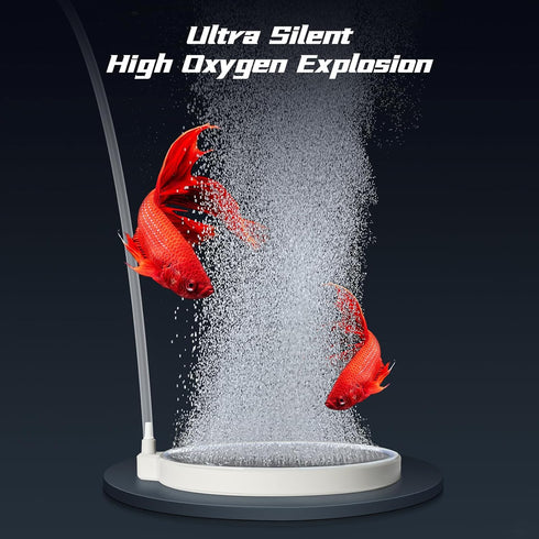UPETTOOLS Aquarium Air Stone - Fish Bubbler for 30 to 70 Gallon Tanks, 3.2 Inch Oxygen Aerator Stone
