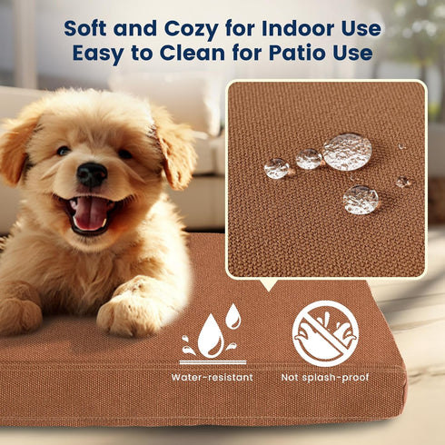 Miguel Durable Canvas Dog Bed Waterproof with Removable Washable Cover, 14 Ounce Canvas Dog Pillow, 35 x 25 inch,