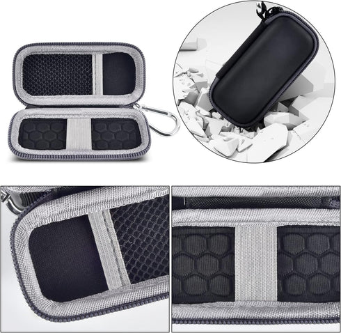 Heart Rate Monitor Case for AliveCor KardiaMobile Personal EKG, Storage Holder Fits for Pill Organizer (Black)