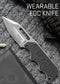 SOG Instinct Small Fixed Blade Knife - EDC Neck Boot Knife, 2.3 Inch Full Tang Blade with Sheath and Clip, Black