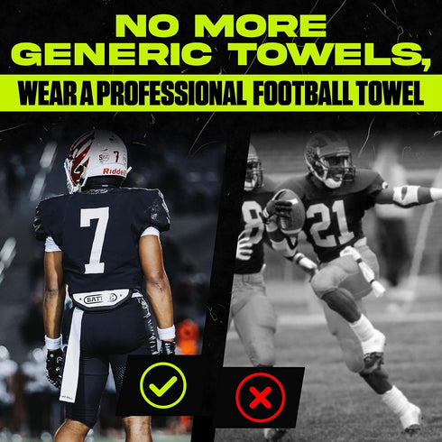 Streamer Football Towel, Sports Towel with Hook and Loop Fastener to Clean Football Visor and Gloves (Purple, Adult) by We Ball Sports