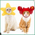 5 Pieces Cat Hat Costume: Cute Pet Hat with Ears, Bunny Rabbit Hat, Lion Mane Cap, Adjustable Birthday Hat