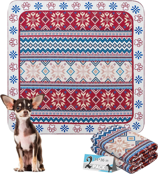 Washable Pee Pads for Dogs - 34x36 2PCS, Whelping Pad for Puppy