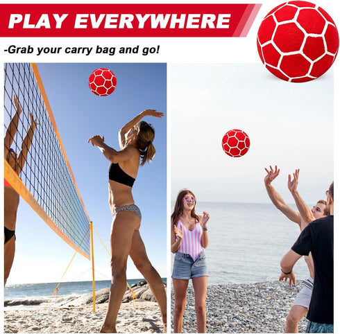 Size 5 Soccer Ball with Pump and Storage Bag, Portable Outdoor Indoor Soft Foam Ball for Soccer Game Training