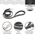 Genuine Oiled Leather Dog Leash, 5 ft for Medium & Small Dogs, Leather Leashes for Large Breeds, Black + 4 Colors