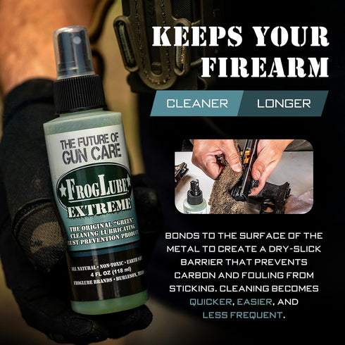 (1oz) FrogLube Extreme Gun Lube - Metal Bonding Gun Lubricant - Prevents Carbon & Fouling - Gun Oil Lubricating Formula