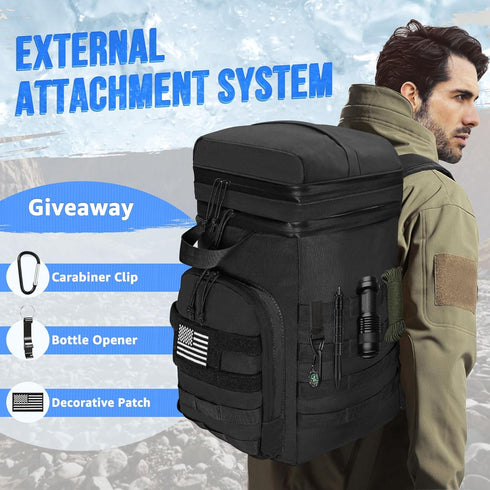 WOTOW Backpack Cooler 45 Cans, Tactical Insulated Soft Cooler Bag for Men Women, Leakproof Backpack