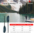 90.5 Inches Abahub Kayak Paddle, Kayaking Oars for Boating, Canoeing with Free Paddle Leash, Aluminum Alloy Shaft