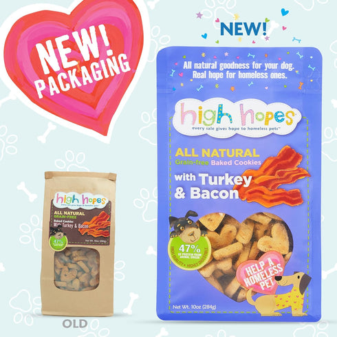 High Hopes - Every Sale Gives Hope to Homeless Pets - Grain Free Turkey & Bacon Cookies