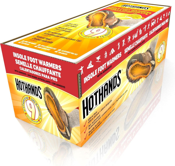 HotHands Insole Foot Warmers - 16 Pair, Black - Long Lasting Odorless Air Activated Warmers