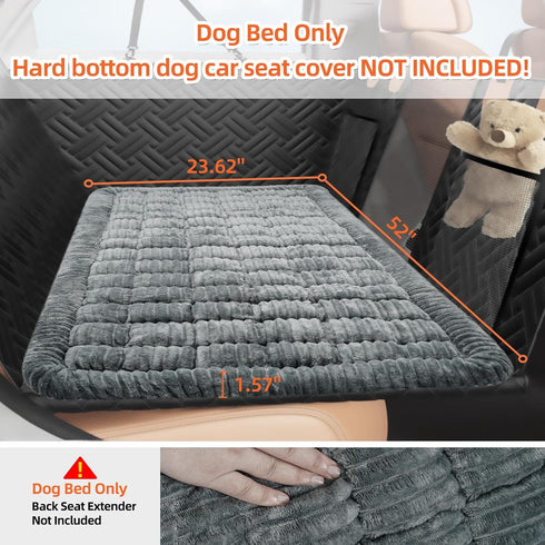 LEHNI Backseat Pet Bed Mat, Deluxe Dog Seat Covers,Truck Plaid Dog Bed for Car Back Seat, Non-Slip Travel Pet Mat, Back