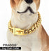 Designer Dog Cuban Link Chain Collar - Gold Chain with Safety Design Buckle 15MM Metal Stainless Steel (22")